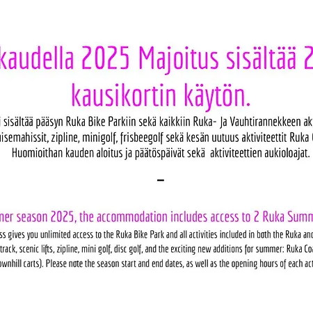 Ruka Vuosselin Helmi C11 - Sis 2X Vauhti Ranneke, Talvella Ruka-Pyhae Hissiliput