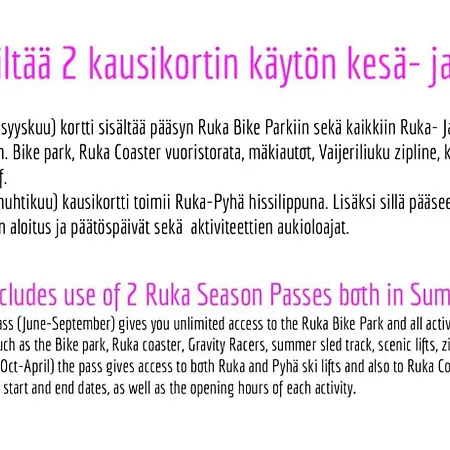 아파트 Sisaeltaeae 2X Ruka Ranneke - Kausikortit Kesae&Talvi - Vuosselin Helmi C11 루카